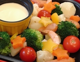 焚き火　チーズフォンデュ　アルミホイル