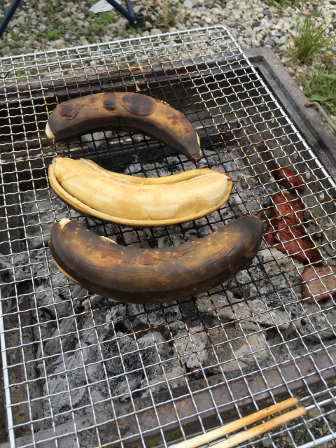 焚き火　チョコバナナ　キャンプ