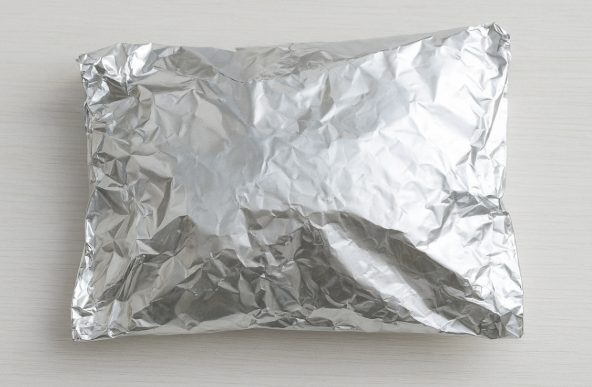 焚き火 ポップコーン アルミホイル