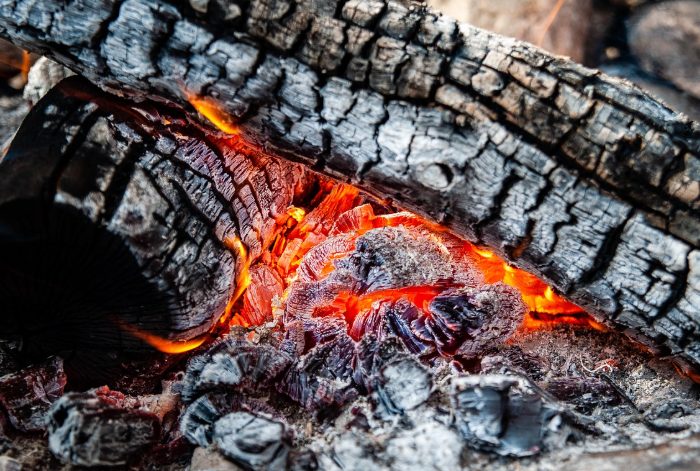 焚き火 ポップコーン アルミホイル