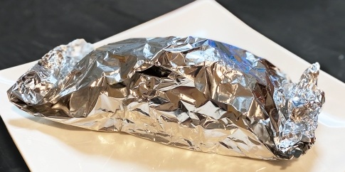 焚き火　魚　アルミホイル