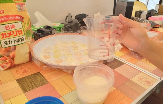 焚き火　アルミホイル　ピザ