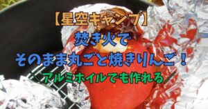 焚き火　丸ごと　焼きりんご