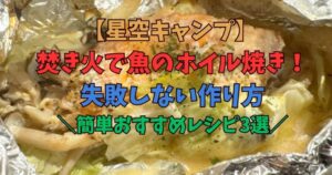 焚き火　魚　アルミホイル