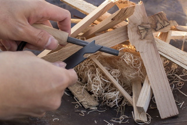 焚き火　煤対策　アルミホイル